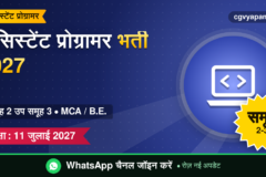 CG Assistant Programmer Recruitment 2027: योग्यता, सिलेबस, सैलरी और परीक्षा पैटर्न (संभावित)