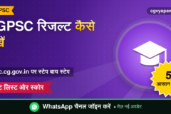 CGPSC Result Check: रिजल्ट कैसे देखें, स्टेप बाय स्टेप